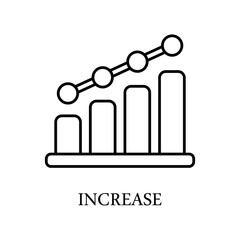 Icon a increase, isolated against a clean background.
