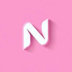 A white letter N in a pink colored background
