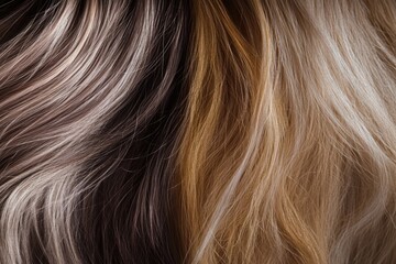 Fototapeta premium A detailed view of two distinct hair colors, great for illustrations or design concepts