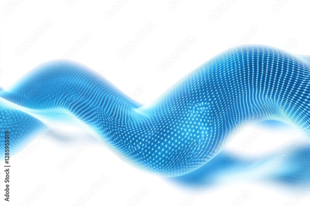 Poster A computer-generated image of a blue wave