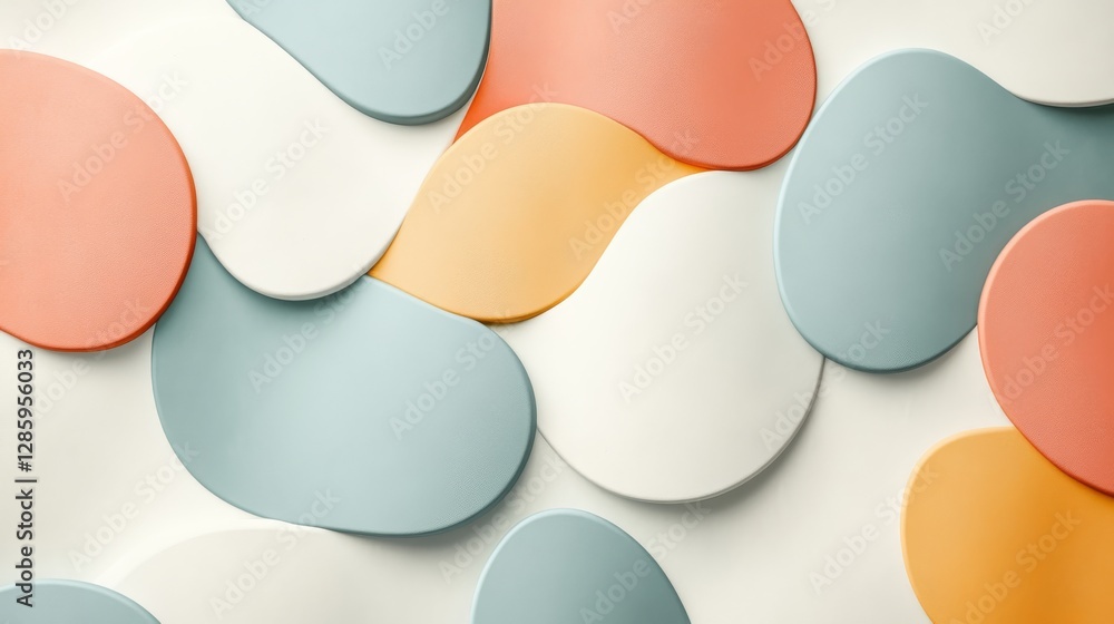 Poster colorful abstract shapes overlapping each other creating a nice background