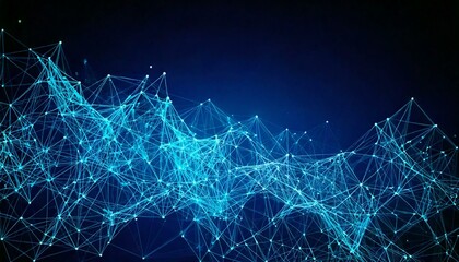 Abstract plexus network background ideal for technology-driven presentations, showcasing interconnected glowing nodes and lines