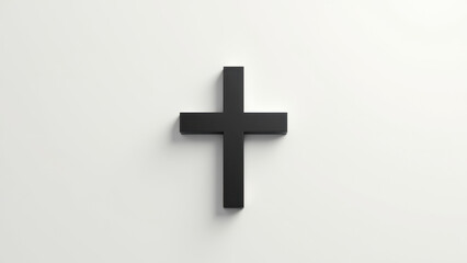 Obraz premium A pixelated depiction of a cross on a wall.