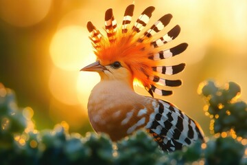 Fototapeta premium A close-up shot of a bird with feathers on its head, perfect for wildlife or nature-themed projects