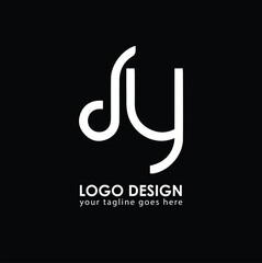 DY DY Logo Design, Creative Minimal Letter DY DY Monogram