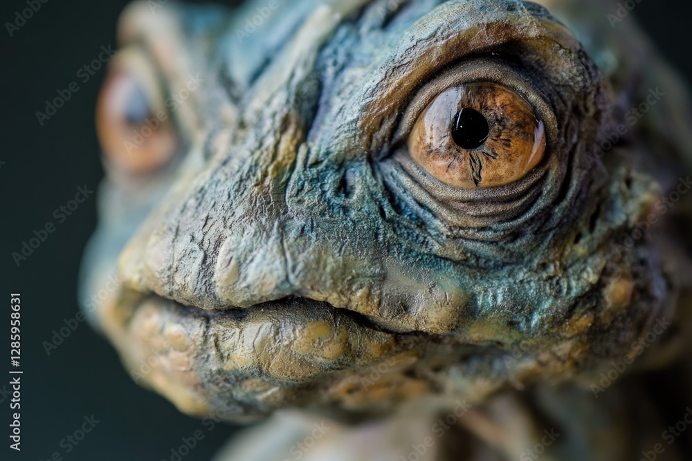 Poster a close-up shot of a turtle's eye with detailed features
