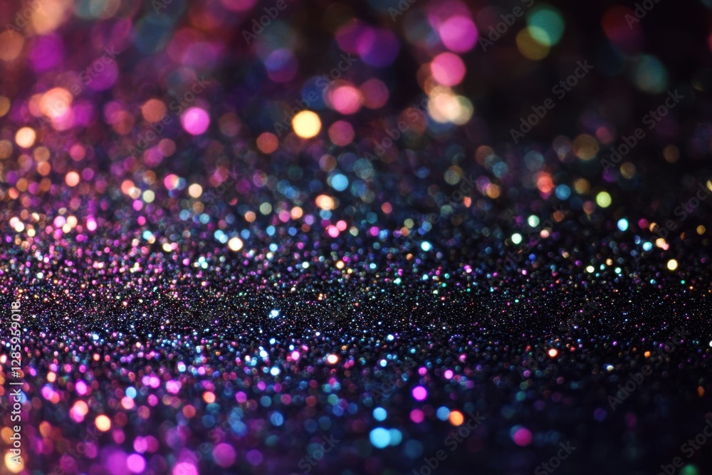 Poster captivating shimmer of colorful glitter reflecting light in a mesmerizing display of brightness and 
