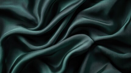 Obraz premium A close-up shot of dark green fabric with texture and pattern visible