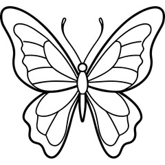 Elegant Butterfly Outline