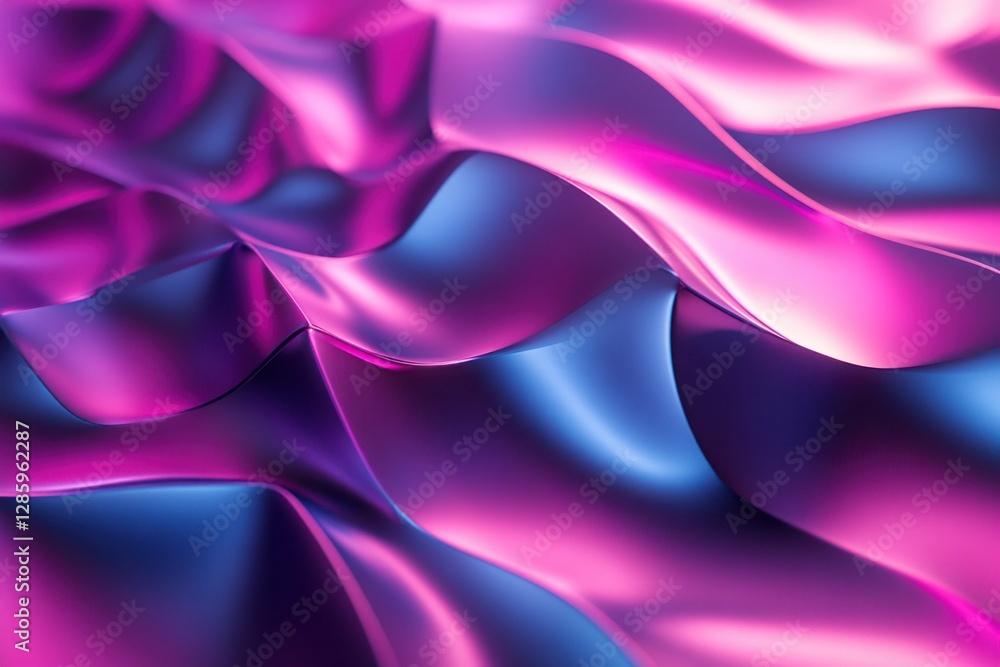 Poster vibrant waves of color dance together, creating a mesmerizing visual effect filled with shades of pi