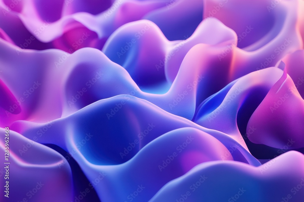 Poster colorful waves of fabric undulate in mesmerizing patterns during a vibrant textile art display at a 