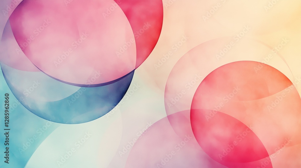 Aufkleber colorful abstract overlapping circles showing gradients and transparency perfectly