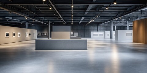 Obraz premium A spacious room filled with many framed photographs on the walls, great for interior design or storytelling ideas