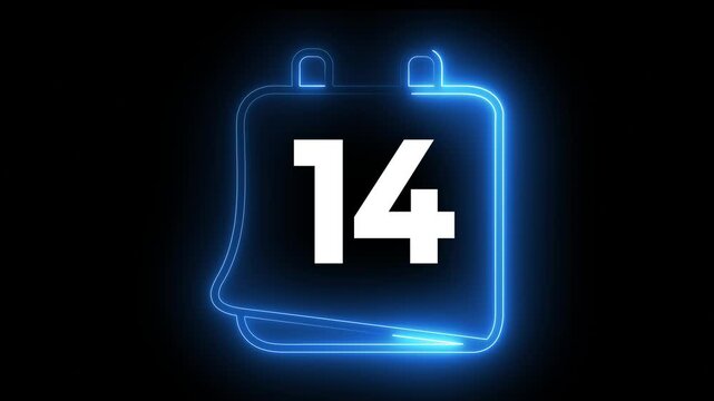 Three different design and different animation, Date counting calendar date of 1 to 31, animation, Transparent  background.
