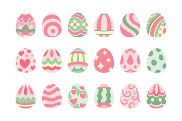 beautiful set of colorful Easter eggs