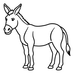 Elegant Donkey Outline