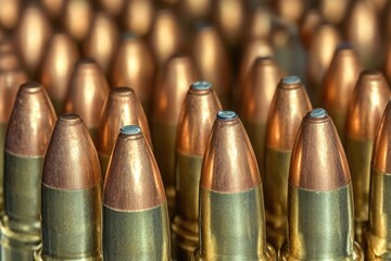 A collection of bullet shell remnants in a tight frame