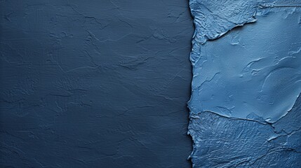 Dark blue textured plaster, contrasting surfaces, background for design
