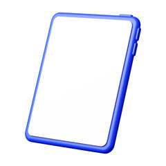3DCG｜青いタブレット端末のイラストアイコン