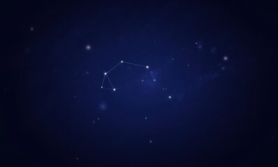 Constellation in a starry night sky