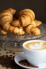 croissant and coffee