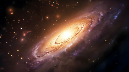 Obraz premium An ultra-high-resolution cosmic wallpaper featuring glowing galaxies and celestial wonders - 