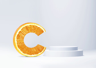 orange slice , vitamin c