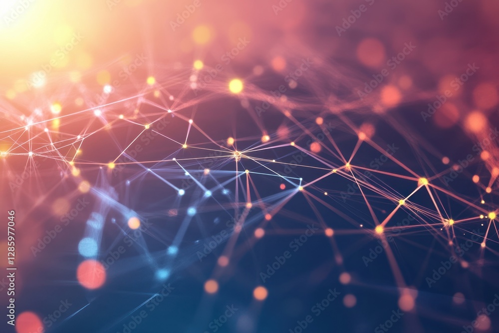 Aufkleber connective pathways illuminate the digital landscape with vibrant colors and intricate designs in a 