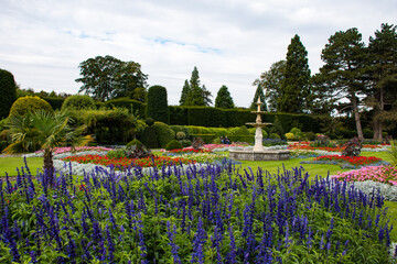 Exploring the beautiful gardens at Brodsworth Hall and Gardens near Doncaster, UK
