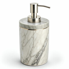 Obraz premium modern marble soap dispenser isolated on white