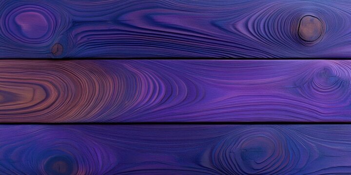 A wooden surface with a purple hue. The wood appears to be painted with a purple color, giving it a unique and artistic appearance. Scene is one of creativity and artistic expression