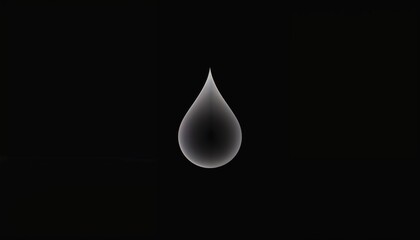  Close-up of water droplet on black background.