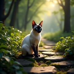 cat on the tree
