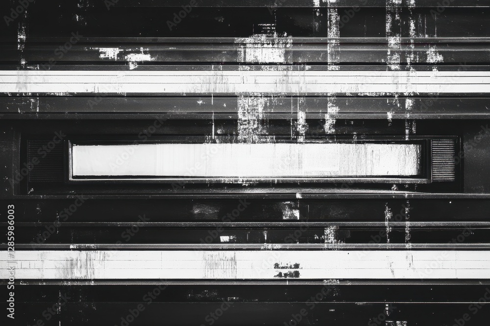 Poster abstract urban texture revealing layered black and white elements with hint of weathered charm at an