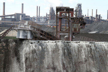 Blast furnace plant on an integrated steelworks.