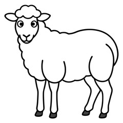 Fluffy Sheep Linework