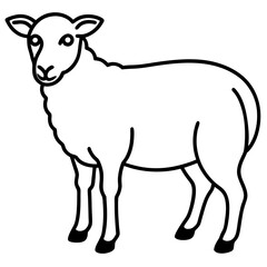 Fluffy Sheep Linework