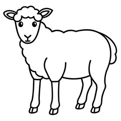 Fluffy Sheep Linework