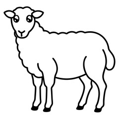 Fluffy Sheep Linework