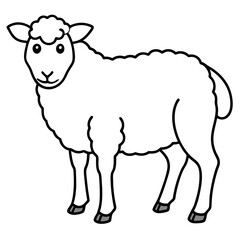 Fluffy Sheep Linework