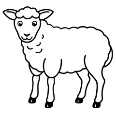 Fluffy Sheep Linework