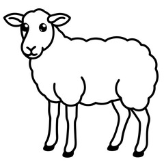 Fluffy Sheep Linework