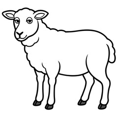 Fluffy Sheep Linework