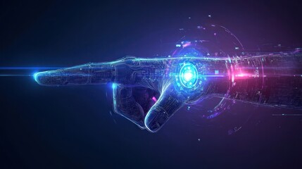 Imaginary elements transcend physical boundaries with futuristic virtual reality holographic virtual reality futuristic worlds with abstract effects