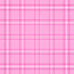 Plaid repeat pattern in pink.Cute colorful gingham checkered tartan seamless pattern.Geometric graphic vector illustration background design for fabric and print. 