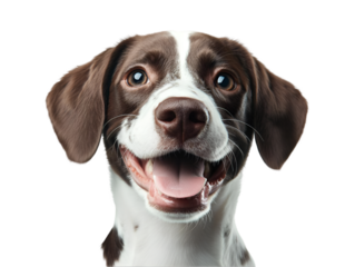 A joyful dog with a playful expression, showcasing its friendly personality and love for companionship.