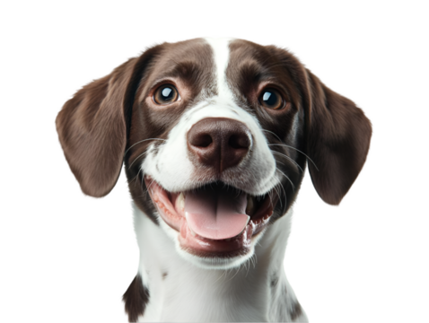 A joyful dog with a playful expression, showcasing its friendly personality and love for companionship.