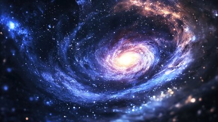 A celestial tornado of glowing cosmic gas spirals through deep space, reshaping constellations