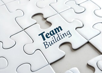Fototapeta premium A puzzle piece icon representing team building