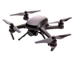 A sleek black drone showcasing advanced technology for aerial photography and exploration.